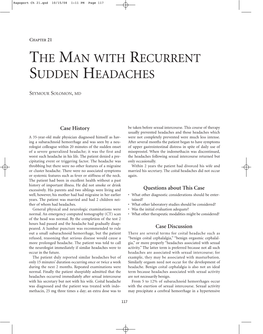 The Man with Recurrent Sudden Headaches