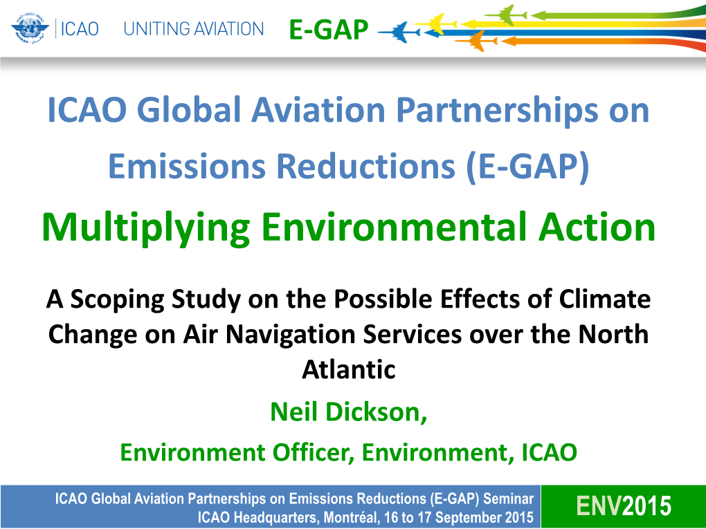 E-GAP ICAO Global Aviation Partnerships on Emissions