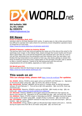 DX News This Week On