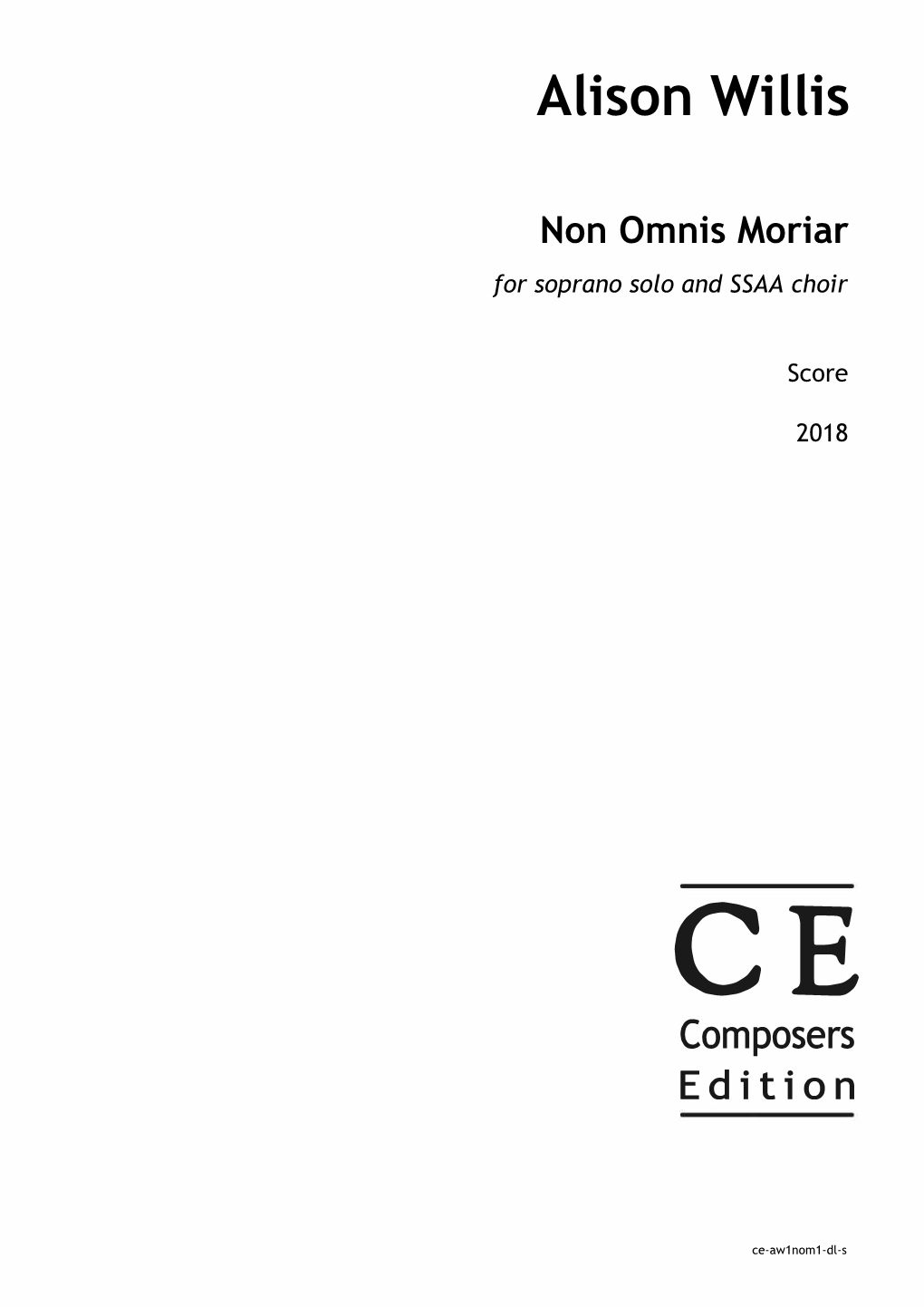 Non Omnis Moriar for Soprano Solo and SSAA Choir