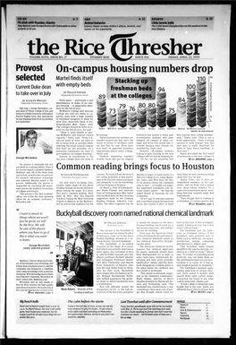 On-Campus Housing Numbers Drop