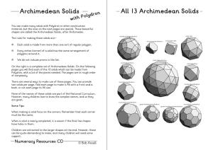 Archimedean Solids Ron All 13 Archimedean Solids Polyd With