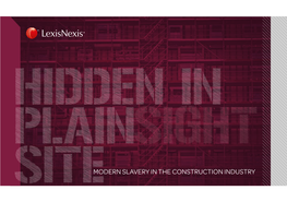 Modern Slavery in the Construction Industry 2 Contents