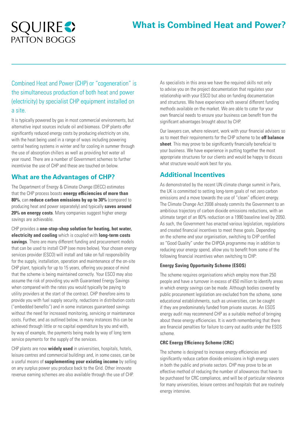 What Is Combined Heat and Power?