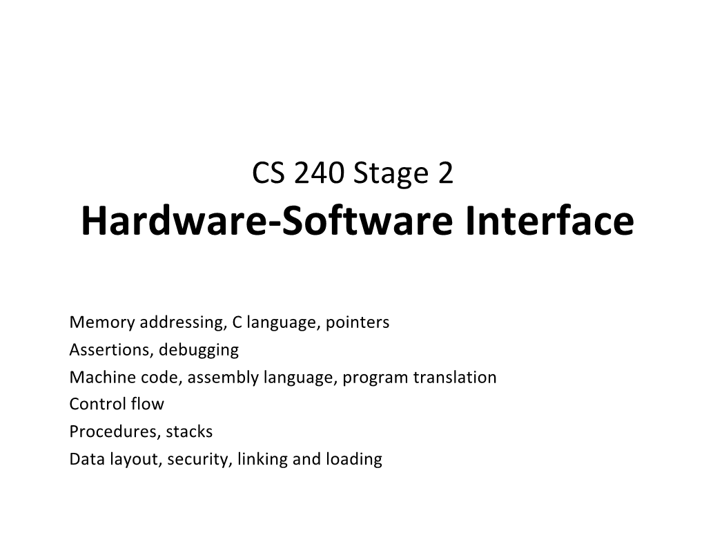 Hardware-Software Interface