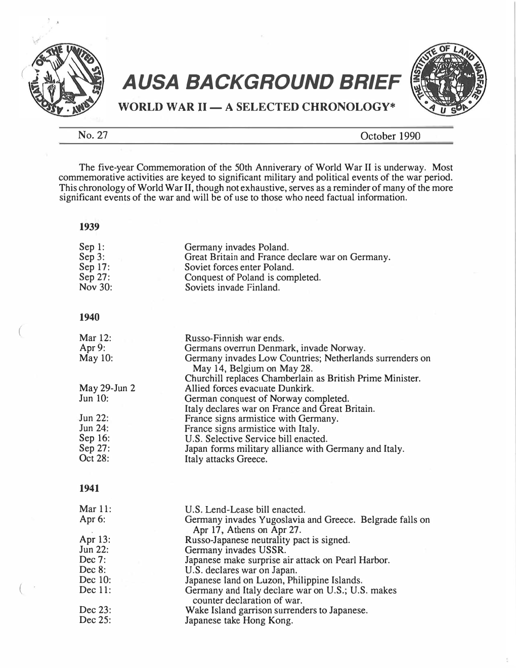 Ausa Background Brief