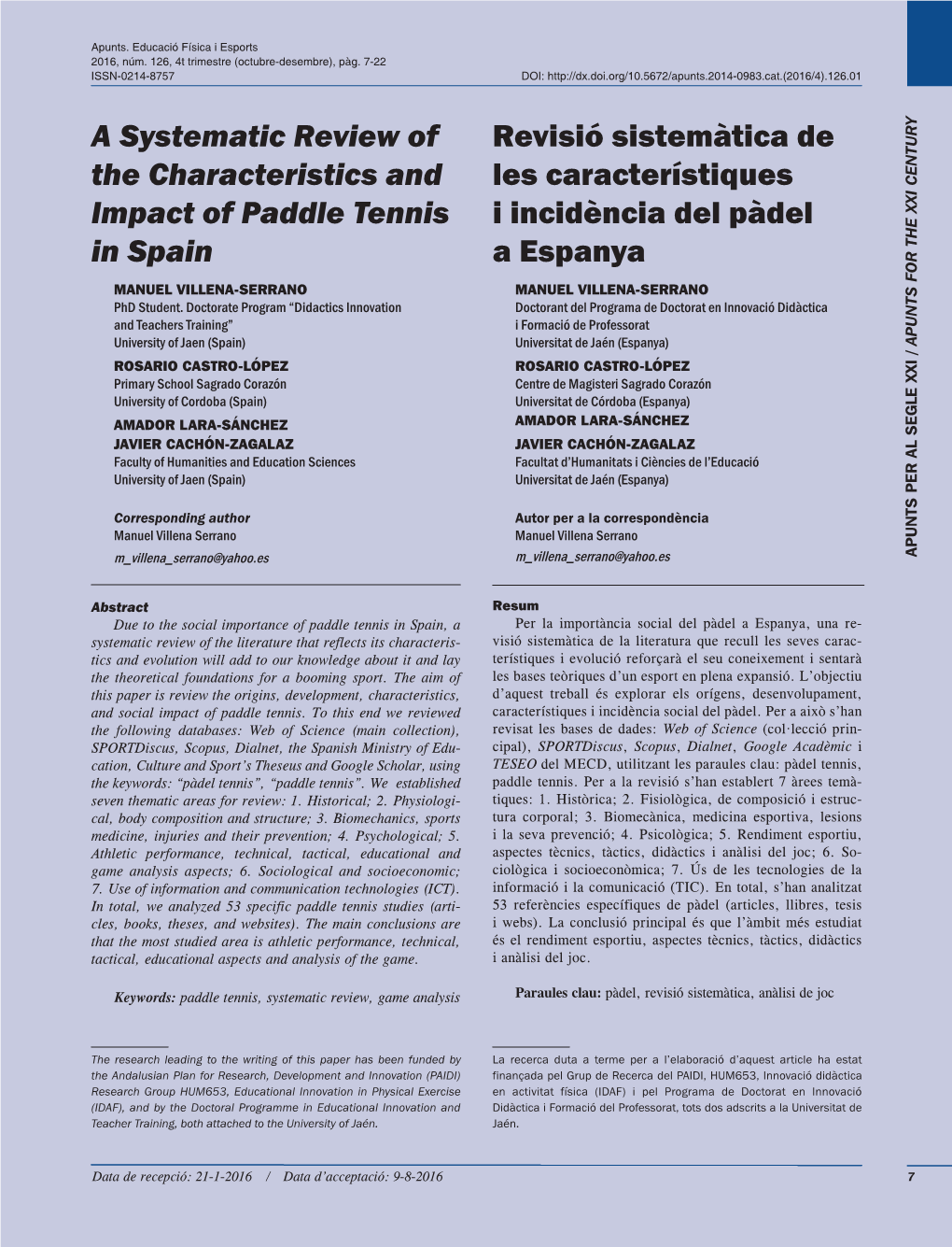 Revisió Sistemàtica De Les Característiques I Incidència Del