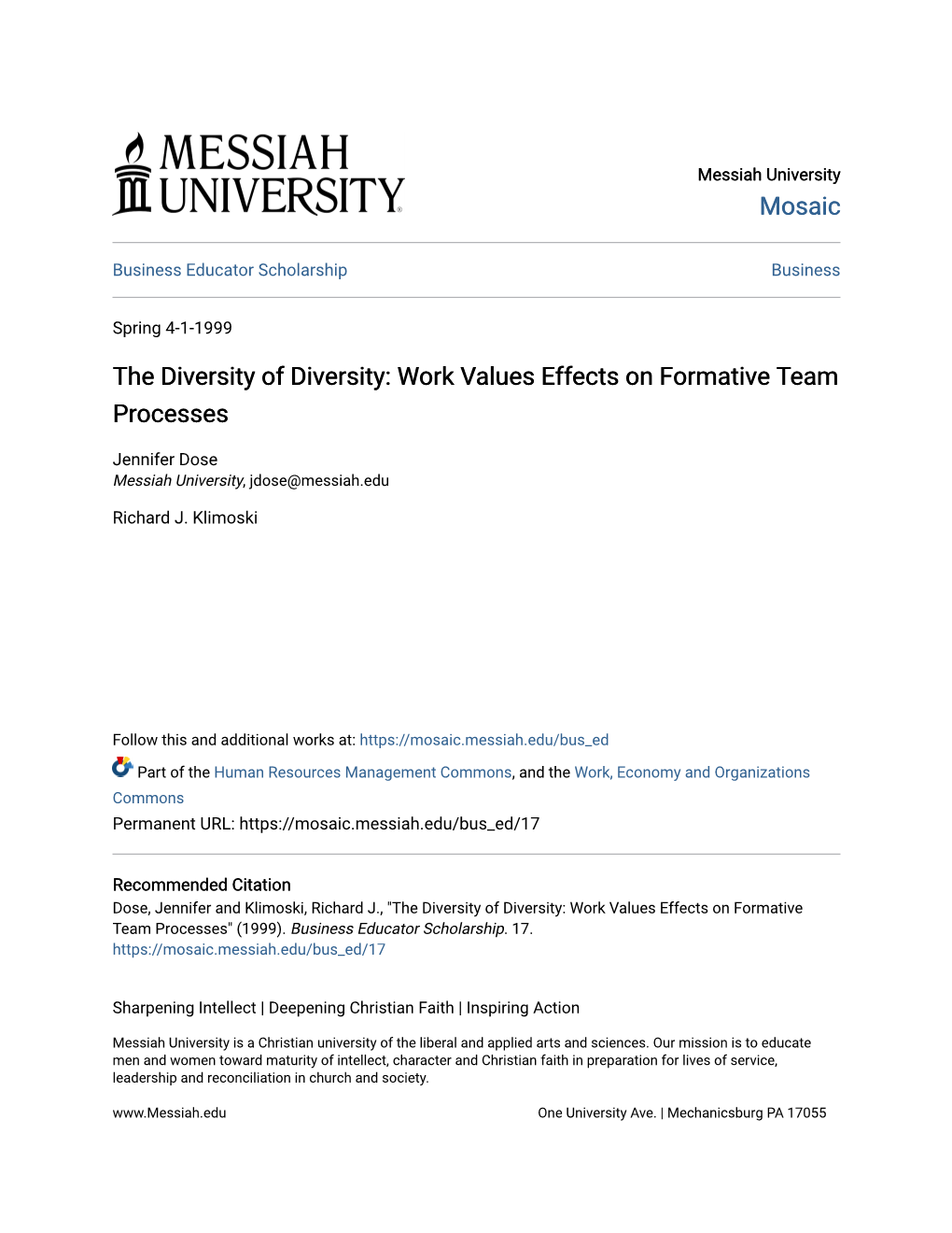 Work Values Effects on Formative Team Processes