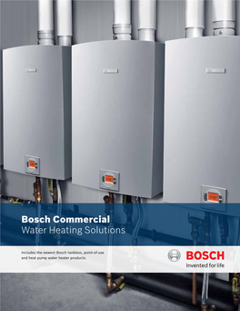 Bosch Commercial Water Heating Solutions