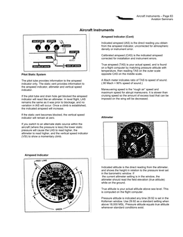 Aircraft Instruments – Page 83 Aviation Seminars