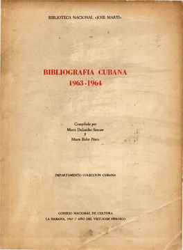 Bibliografia Cubana 1963-1964