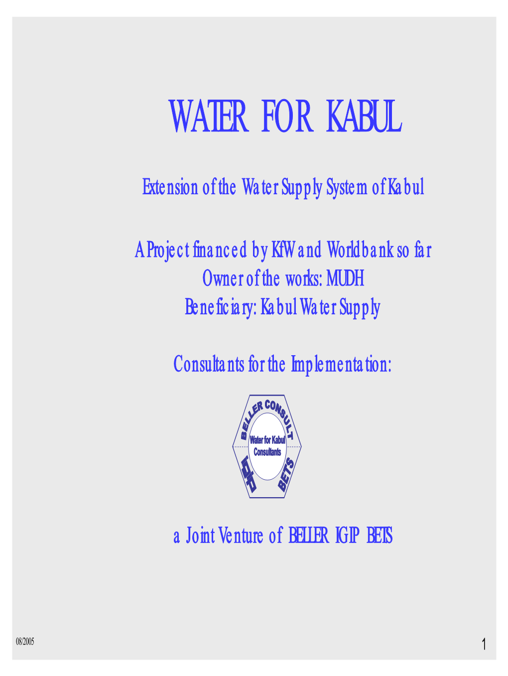 Water for Kabul