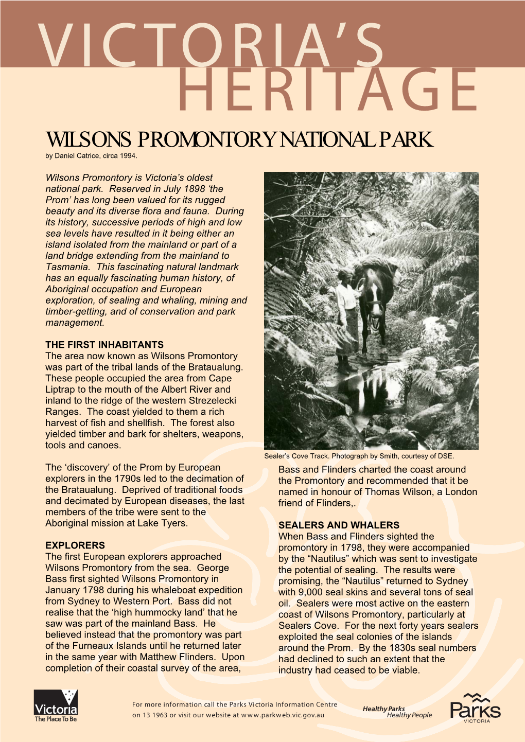 WILSONS PROMONTORY NATIONAL PARK by Daniel Catrice, Circa 1994