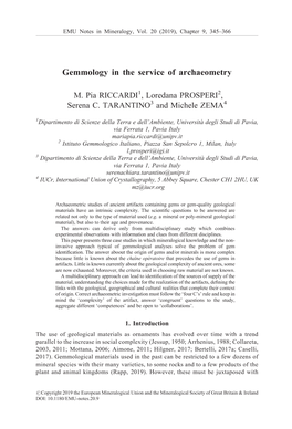 Chapter 9. Gemmology in the Service of Archaeometry