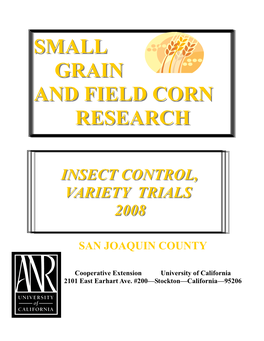 2008 Small Grain & Field Corn Research Report