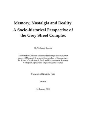 A Socio-Historical Perspective of the Grey Street Complex