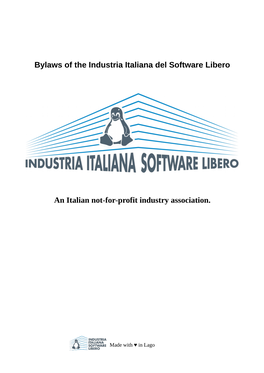 Bylaws of the Industria Italiana Del Software Libero an Italian Not-For