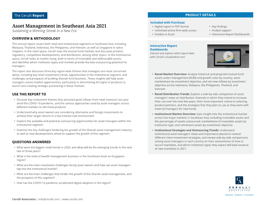 Asset Management in Southeast Asia 2021