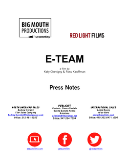 E-TEAM Press Notes FINAL
