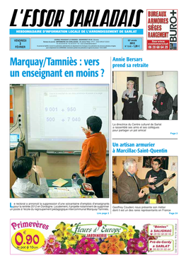Marquay/Tamniès : Vers Un Enseignant En Moins ?