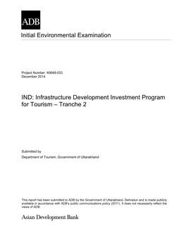 40648-033: Initial Environmental Examination
