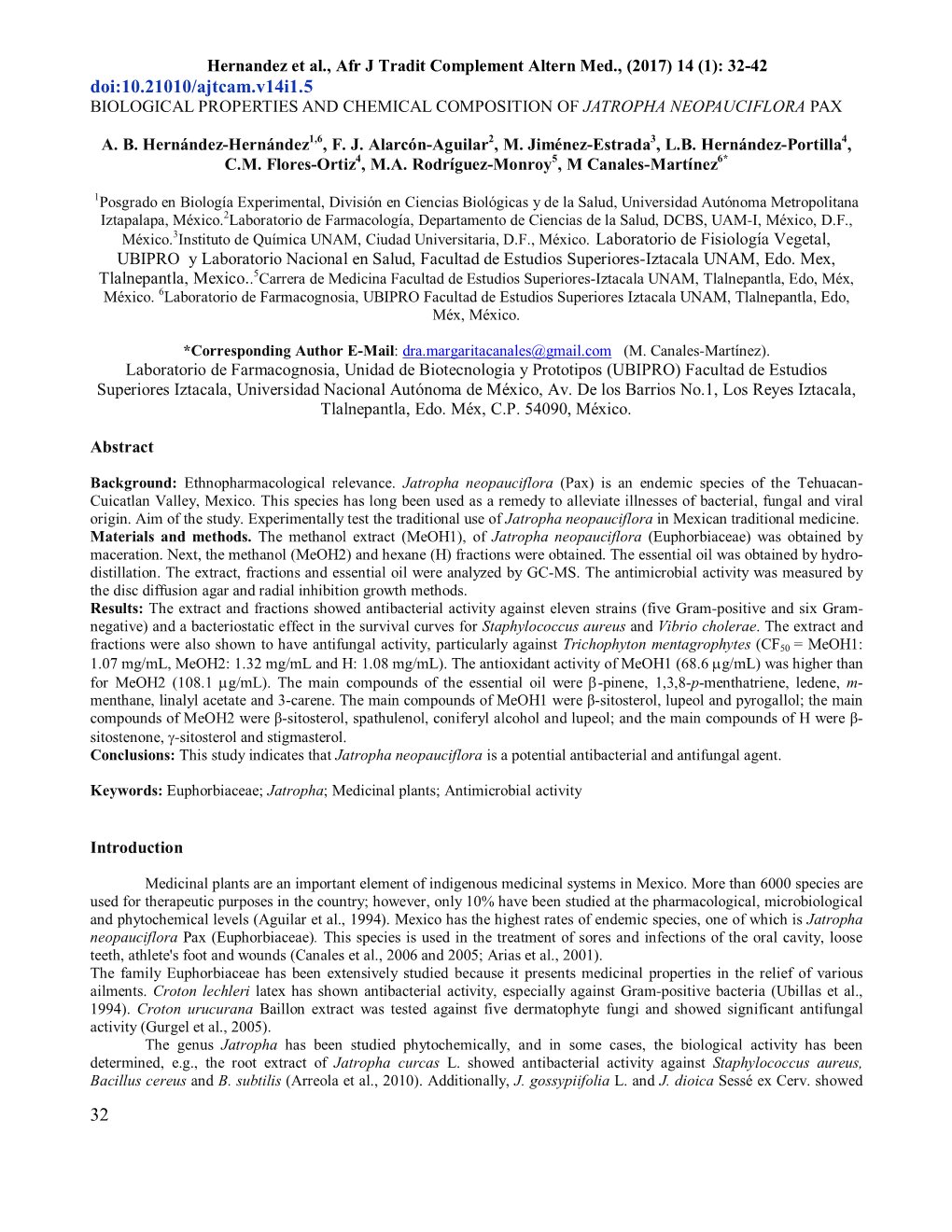 Doi:10.21010/Ajtcam.V14i1.5 32