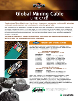 Global Mining Cables Line Card
