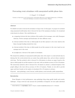 Forecasting Event Attendance with Anonymized Mobile Phone Data