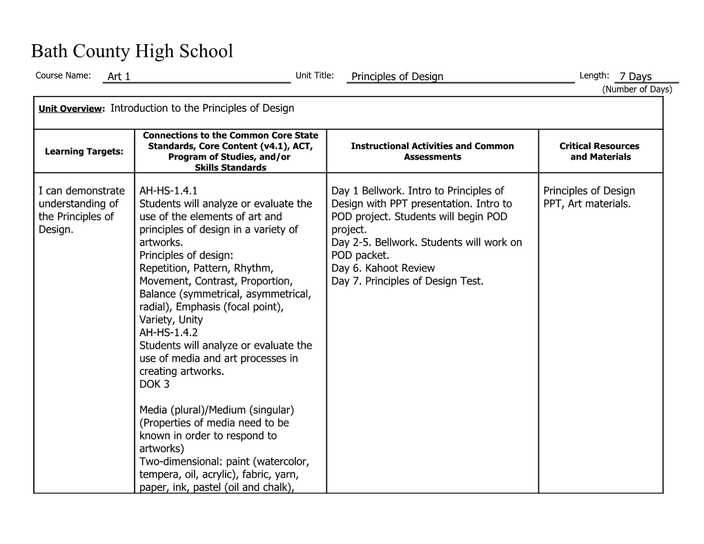 Bath County High School