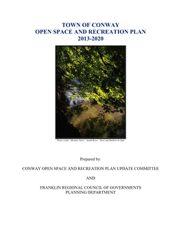 Open Space and Recreation Plan, 2013