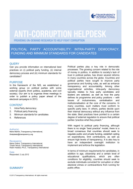 Corruption and Anti-Corruption in Sudan
