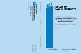 Issues in Law & Medicine