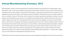 Annual Mountaineering Summary: 2012