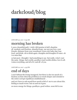 Darkcloud Blog