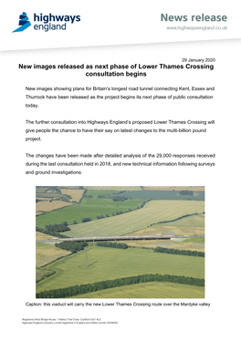 New Images Released As Next Phase of Lower Thames Crossing Consultation Begins