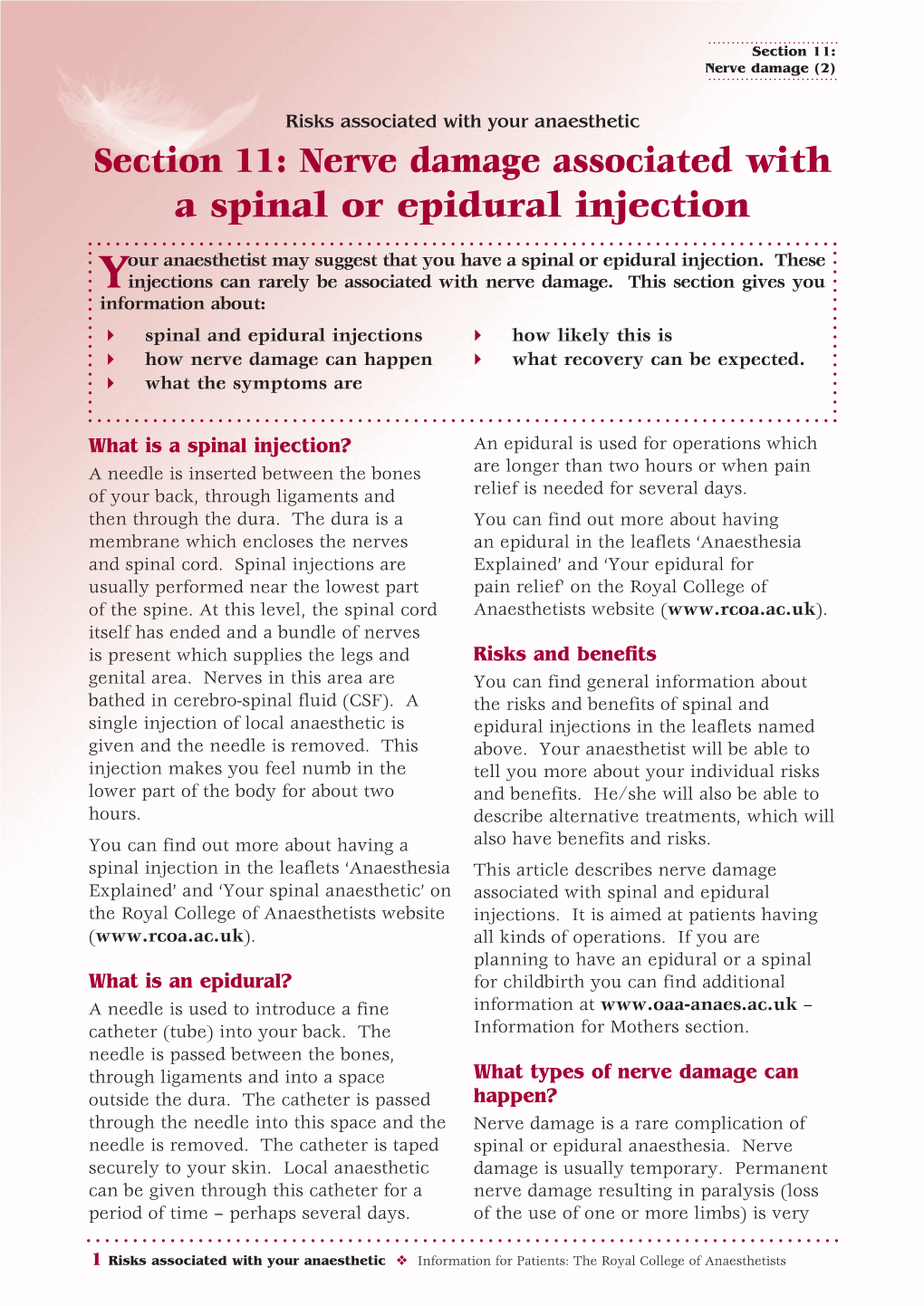 nerve-damage-associated-with-a-spinal-or-epidural-injection-docslib