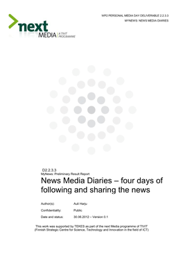 News Media Diaries