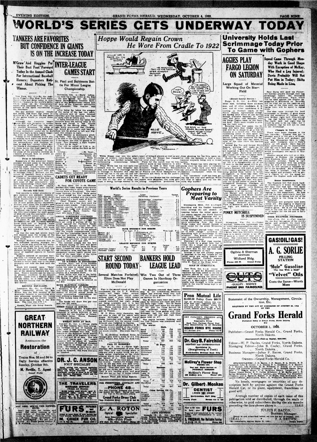 Grand Forks Herald (Grand Forks, N.D.). 1922-10-04 [P ]
