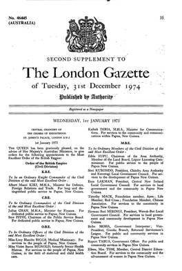 The London Gazette, Supplement 46445