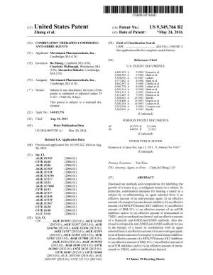(12) United States Patent (10) Patent No.: US 9,345,766 B2 Zhang Et Al
