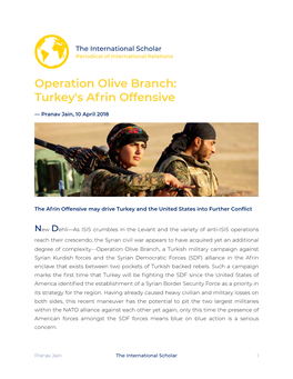 Operation Olive Branch-Turkey's Afrin Offensive