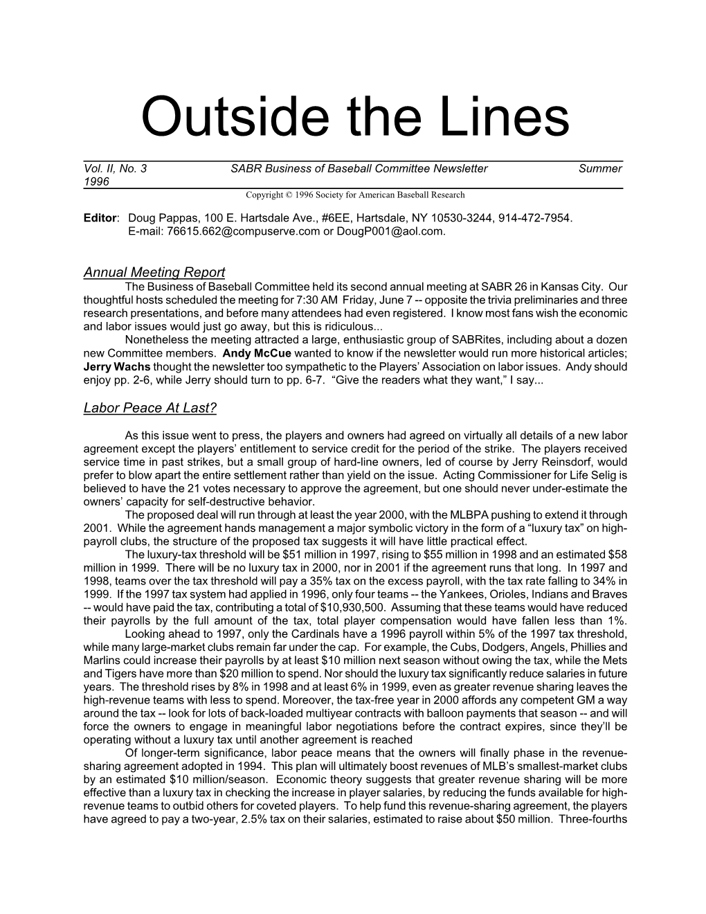 Outside the Lines