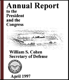 1997 Annual Defense Report Table of Contents