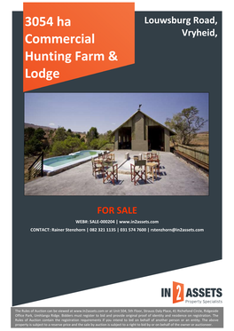 3054 Ha Commercial Hunting Farm & Lodge