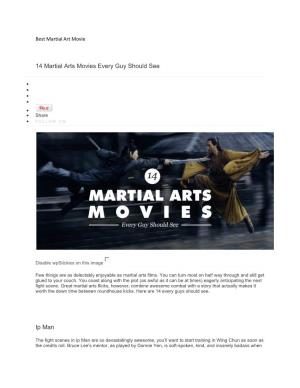 14 Martial Arts Movies Every Guy Should See Ip