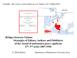 Annali Di Matematica Pura Ed Applicata 2Nd 3Rd Series
