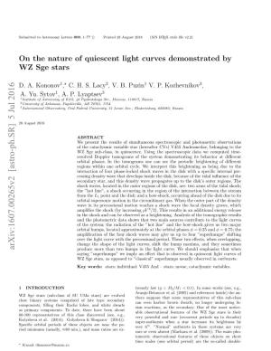 On the Nature of Quiescent Light Curves Demonstrated by WZ Sge Stars