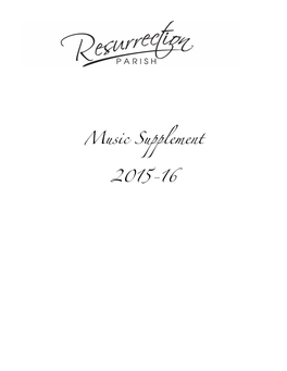 Music Supplement 2015-16