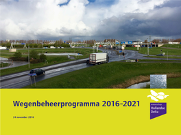 Wegenbeheerprogramma 2016-2021