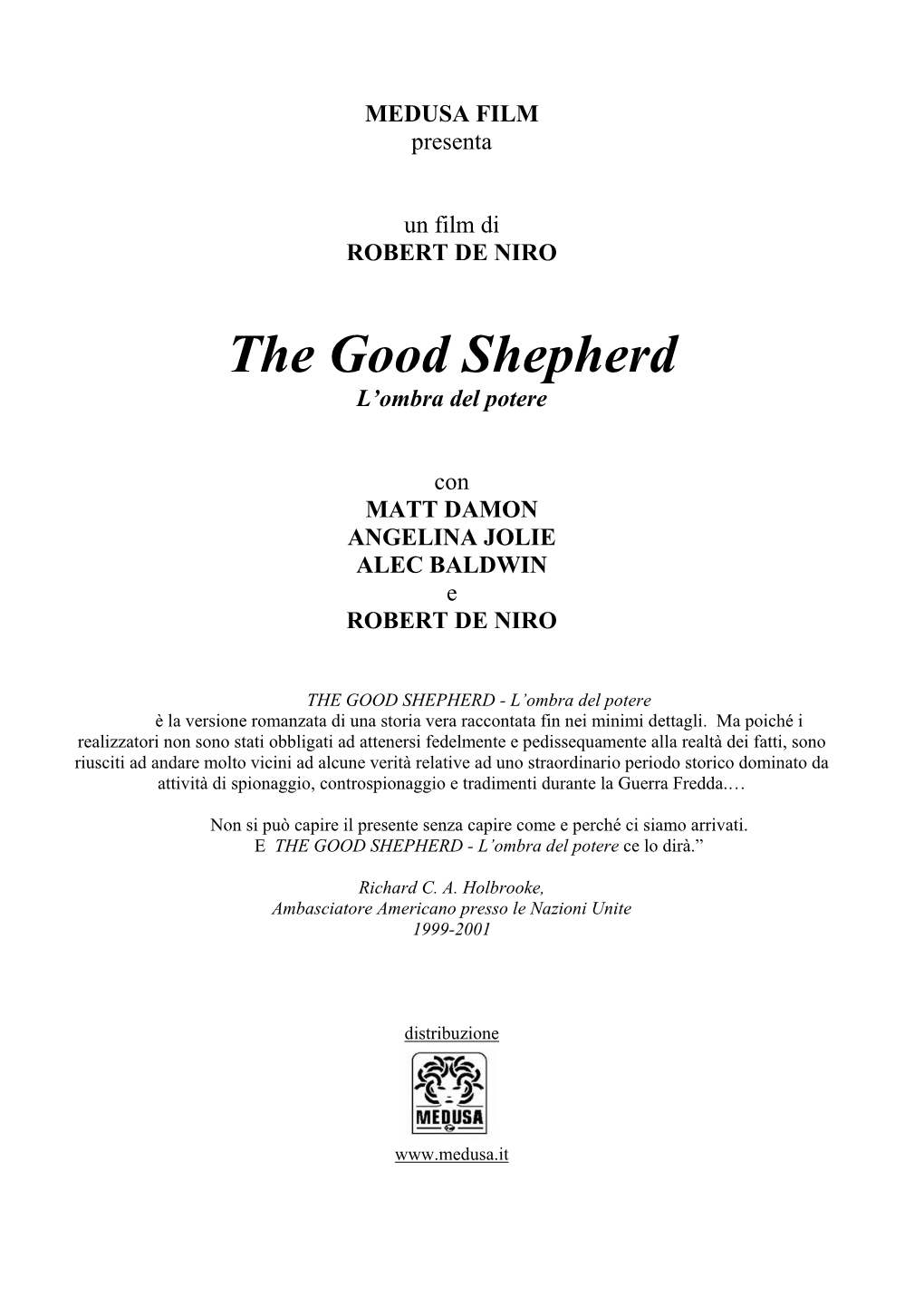 The Good Shepherd L’Ombra Del Potere